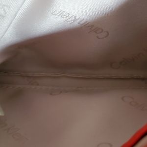 Calvin Klein Saffiano Orange Wristlet